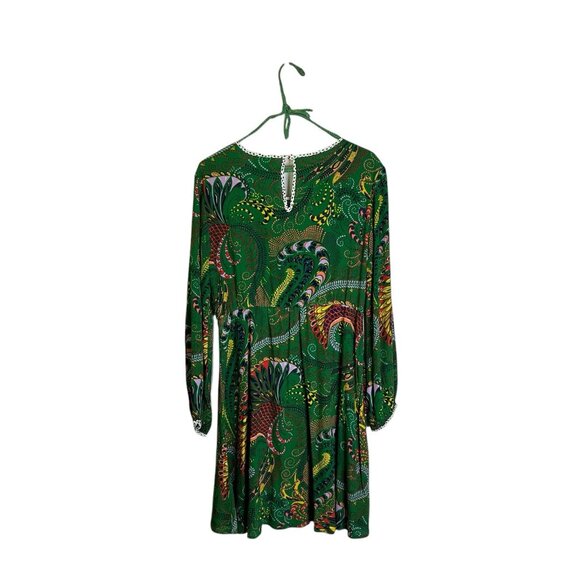 Anthropologie Maeve Janis Dress Kelly Green Abstract Print EUC Size 8 petite - Picture 4 of 6